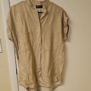 Bella Amore Beige Button Down Shirt